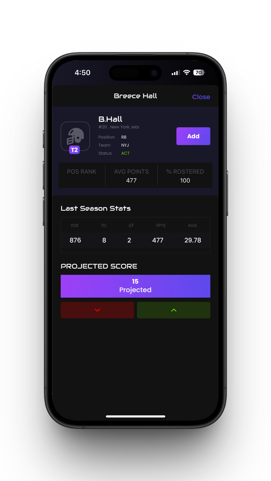 player card pre-pick